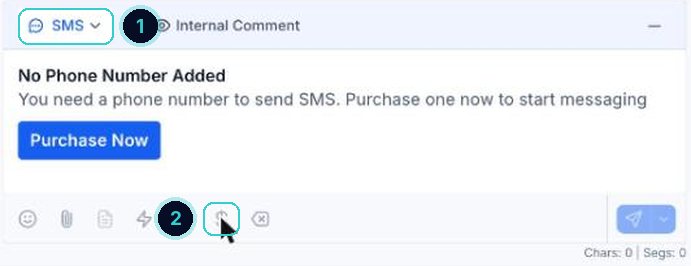 Message box numbered: channel picker and the payment button